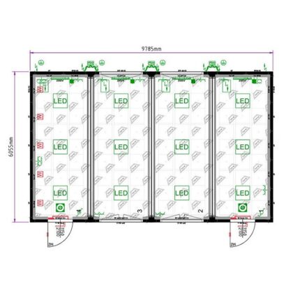 CONJUNTO DE 4 BUNGALOWS - AULA U OFICINAS